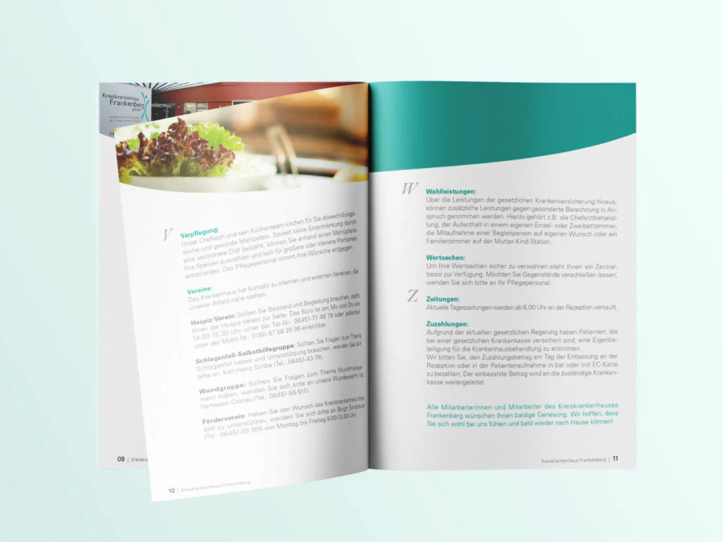 Broschüre Layout Satz Druck Grafik