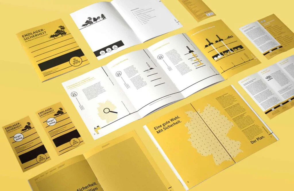 Broschüre Leporello Layout Druck Satz Infografik