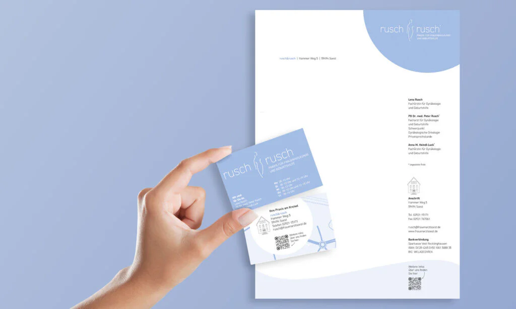 Geschäftsausstattung Briefpapier Visitenkarte