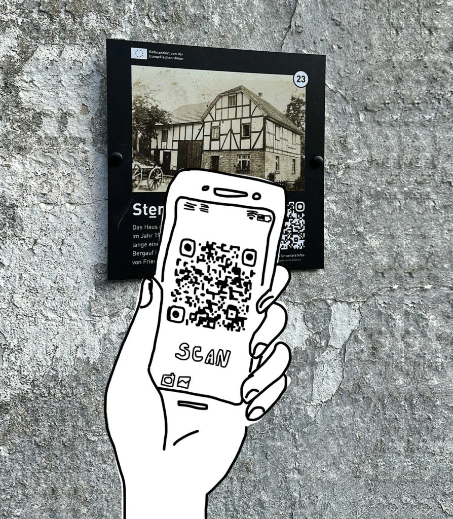 Handy scannt QR-Code
